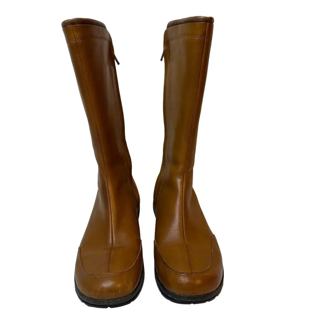 Teva Capistrano Weatherproof Leather Riding Boots Brown 8.5